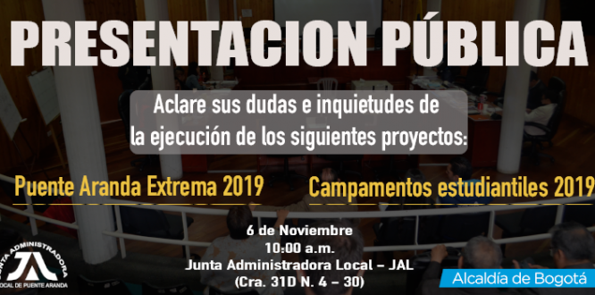 Infórmese sobre los Campamentos Estudiantiles y Puente Aranda Extrema 2019