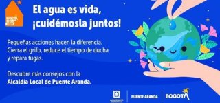 Alcaldía Local de Puente Aranda promueve el ahorro de agua con consejos prácticos